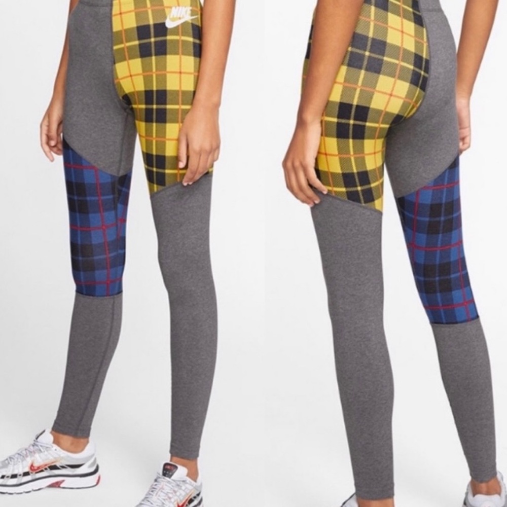 Plaid nike leggings NWT